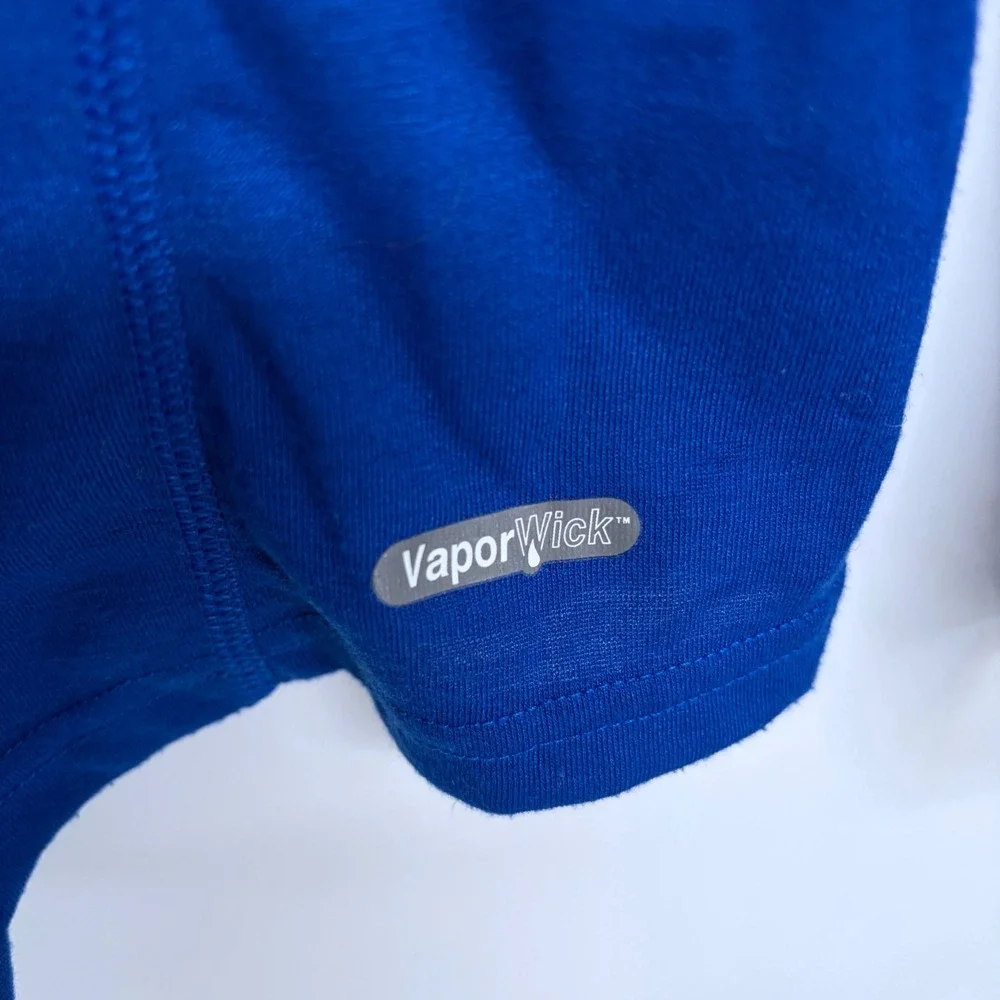 Mens The North Face 1/2 Zip Running Shirt Medium‎ VaporWick Blue Breathable